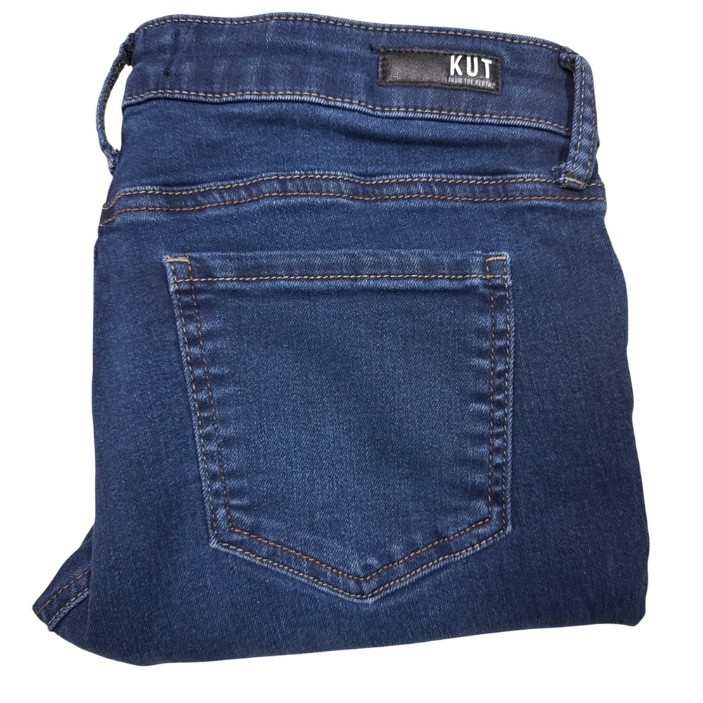 Kut from the Kloth Toothpick Skinny Jeans Indigo Blue Stretch Denim  8